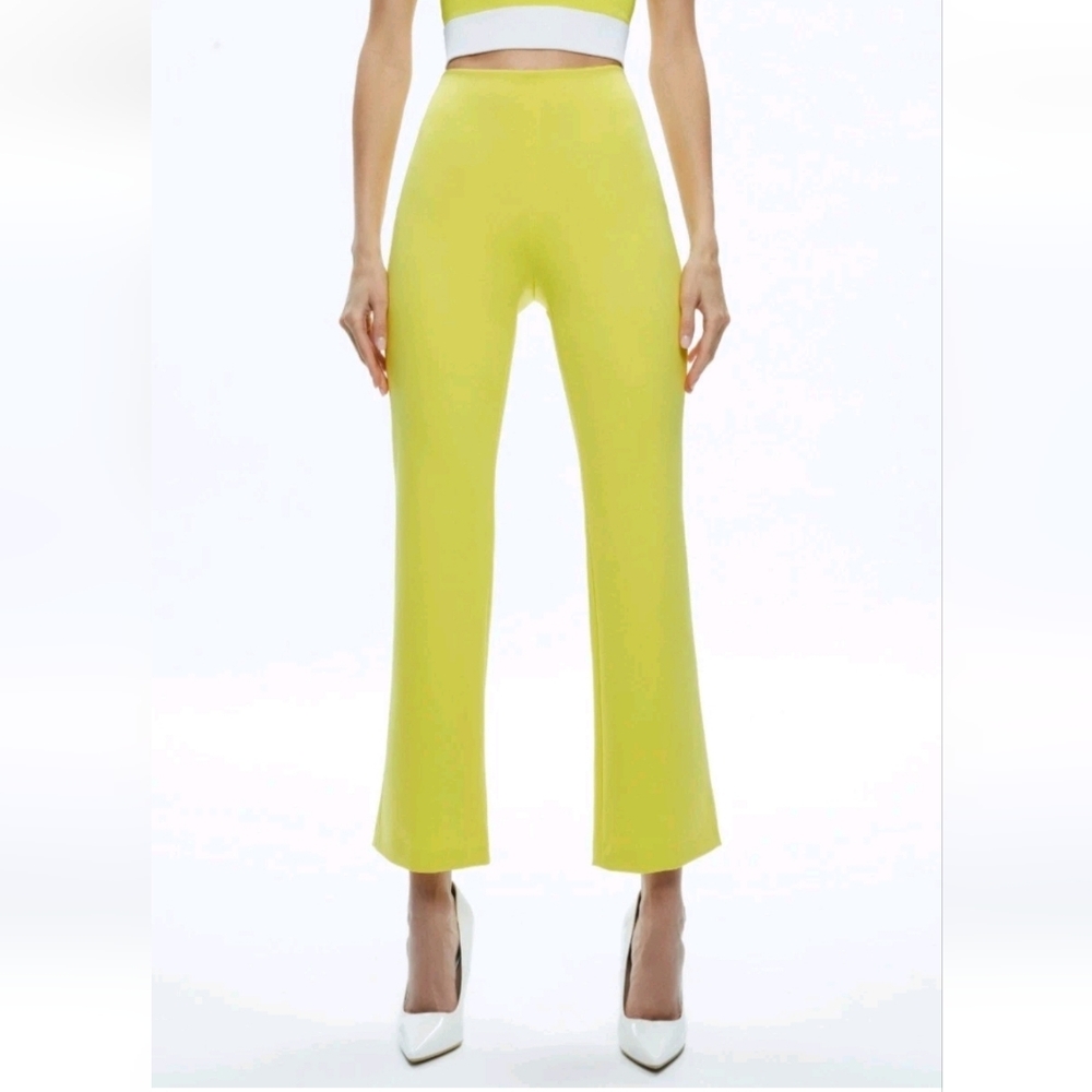 ALICE + OLIVIA RMP MID RISE BACK-ZIP BOOTCUT ANKLE PANT - Picture 10 of 16